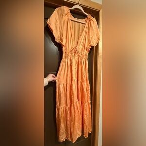 YFB Maxi Flutter Sleeve Dress